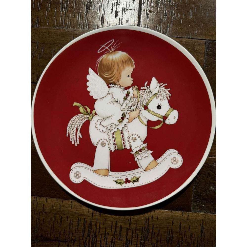 My Little Horse Red Christmas Vintage Plate 1986 Morehead